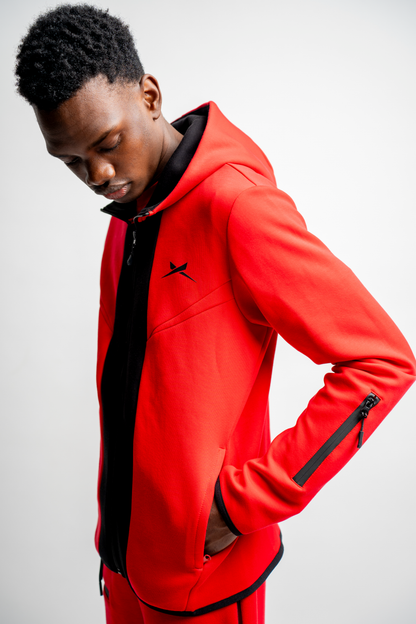 TECH RED SWEATJACKET