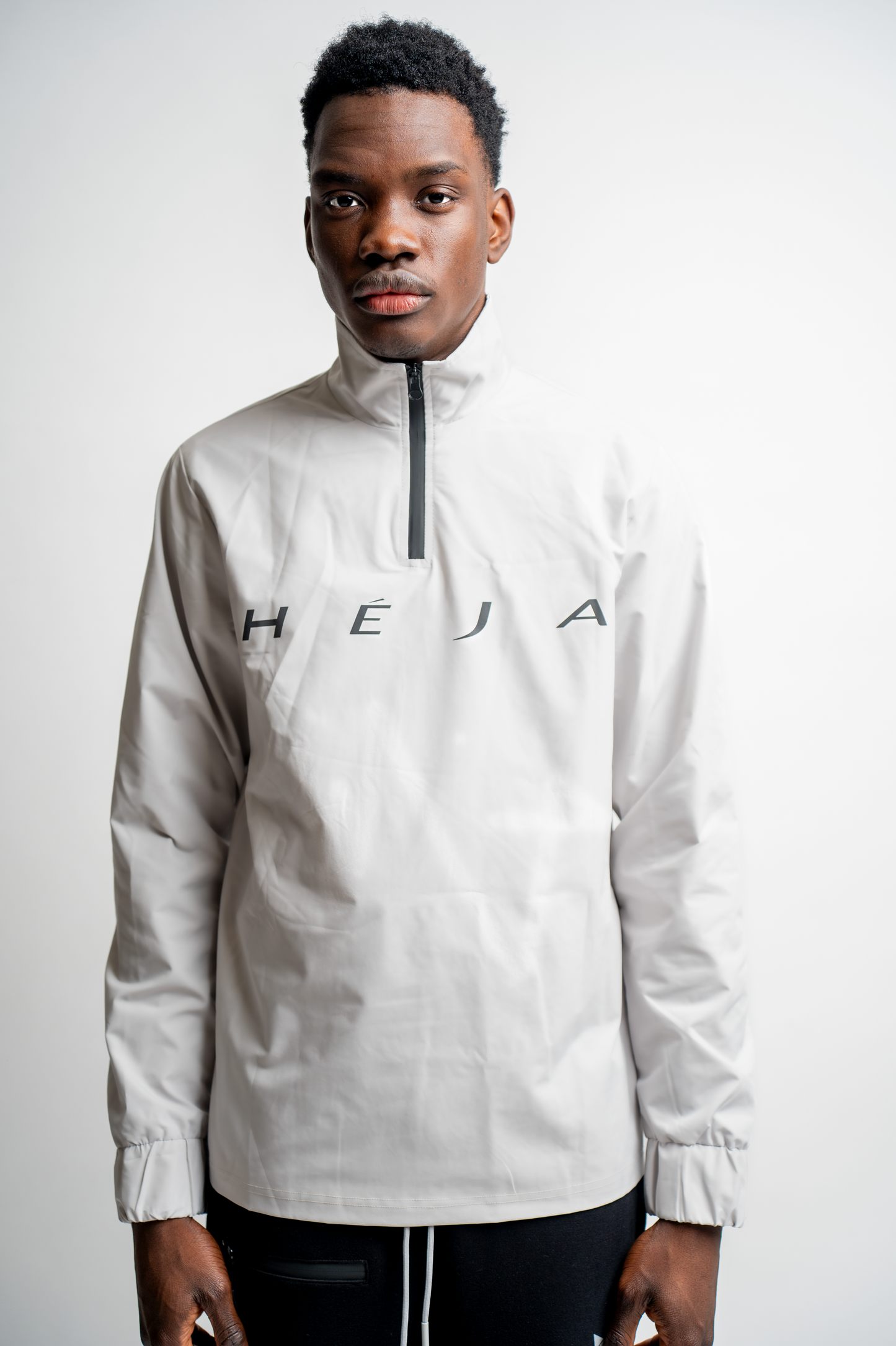 GREY HALFZIPPER